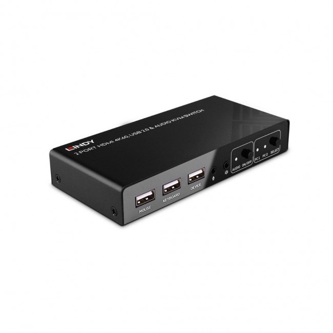 Lindy 2 Port HDMI 4K60, USB 2.0 and Audio KVM Switch