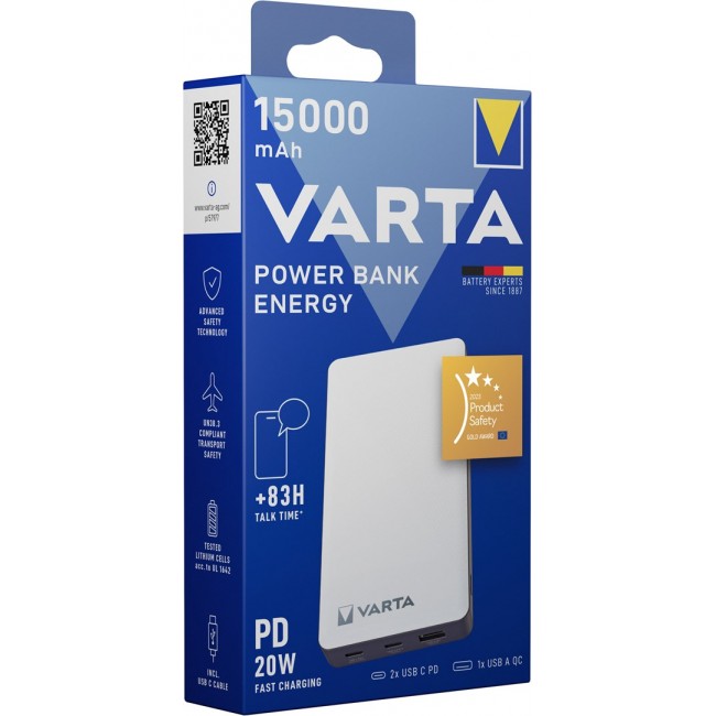 Varta Energy 15000 Lithium Polymer (LiPo) 15000 mAh Black, White