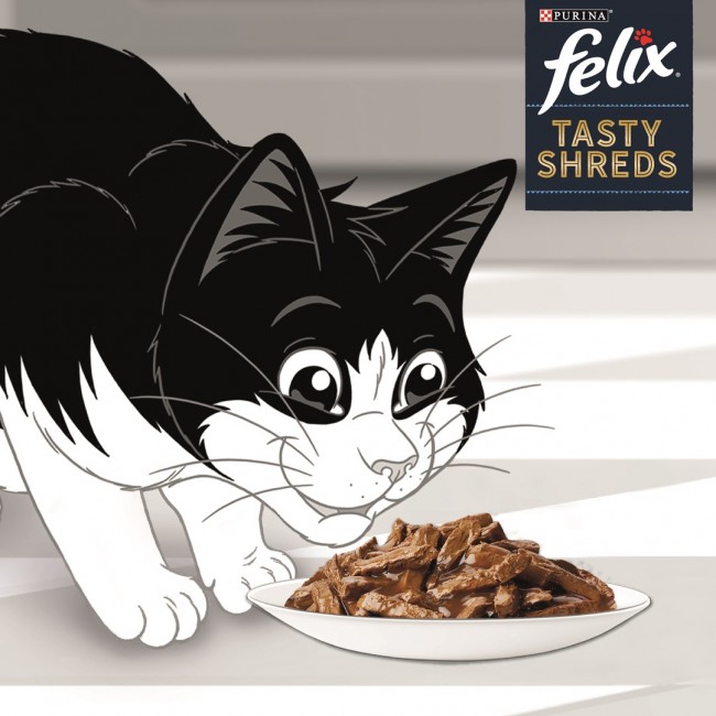 FELIX Tasty Shreds with duck and turkey - 4x 80g