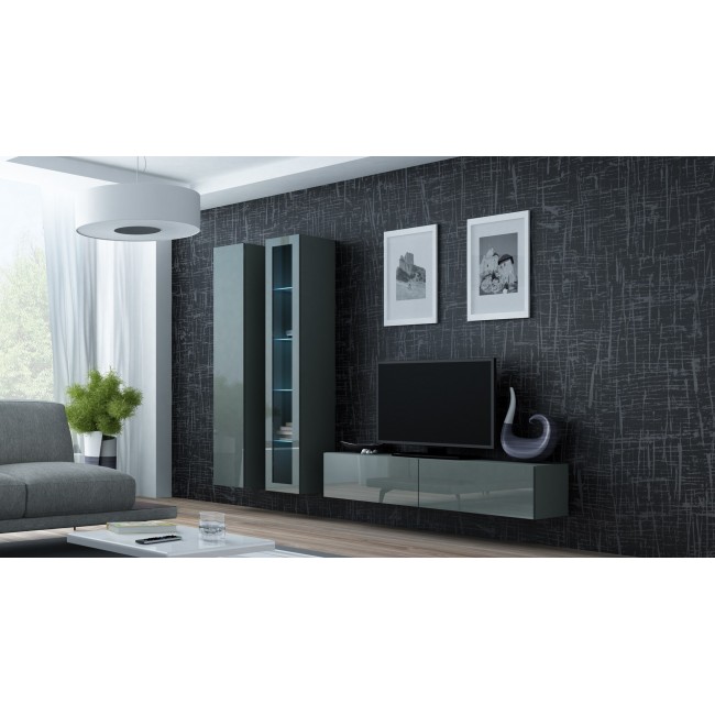 Cama TV stand VIGO 140 30/140/40 grey/grey gloss