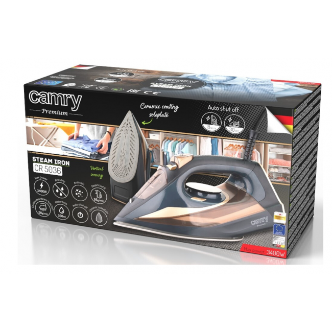 Camry CR 5036 3400W black-copper steam iron