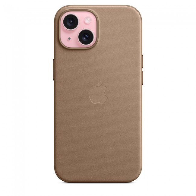 Apple iPhone 15 FineWoven Case with MagSafe - Taupe Apple iPhone 15 FineWoven Case with MagSafe - Taupe