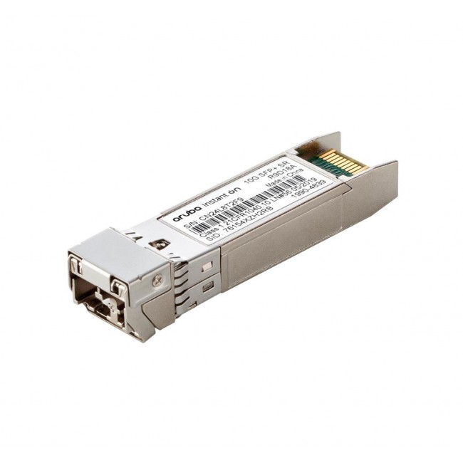 HPE Aruba Networking Networking Instant On 10G SFP+ LC SR 300m OM3 MMF Transceiver HPE Aruba Networking Networking Instant On 10G SFP+ LC SR 300m OM3 MMF Transceiver