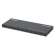 Manhattan 4K@60Hz 8-Port HDMI Splitter with Downscaling, Splits One HDMI Input to Eight HDMI Outputs (1x8), 18G, EDID Switch for Downscaling, Black