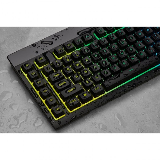 Corsair | Rubber Dome | K55 RGB PRO | Gaming keyboard | Gaming Keyboard | RGB LED light | US | Wired | Black