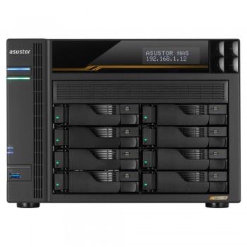Asustor LOCKERSTOR 8 Gen3 NAS Desktop AMD Ryzen V3C14 16 GB DDR5 ADM Black