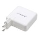 Qoltec 96W FAST Wall Charger | 5-20V | 3- 4.7A | USB C PD | Laptop | Smartphone | White