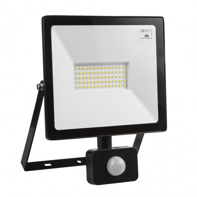 LED floodlight with motion sensor Maclean, slim 50W, 4000lm, neutral white (4000K), IP44, MCE650 NW PIR LED floodlight with motion sensor Maclean, slim 50W, 4000lm, neutral white (4000K), IP44, MCE650 NW PIR