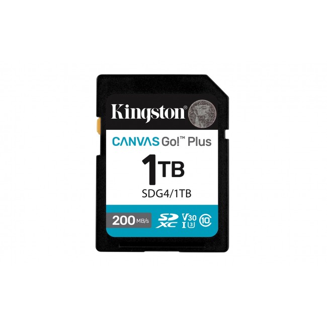 Kingston Technology Canvas Go! Plus 1TB SDXC Canvas Go Plus Gen4 200MB/s C10 UHS-I U3 V30 Kingston Technology Canvas Go! Plus 1TB SDXC Canvas Go Plus Gen4 200MB/s C10 UHS-I U3 V30