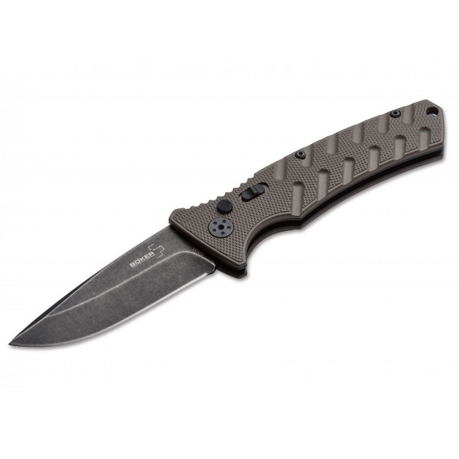 B ker Plus Strike Coyote Spearpoint Knife