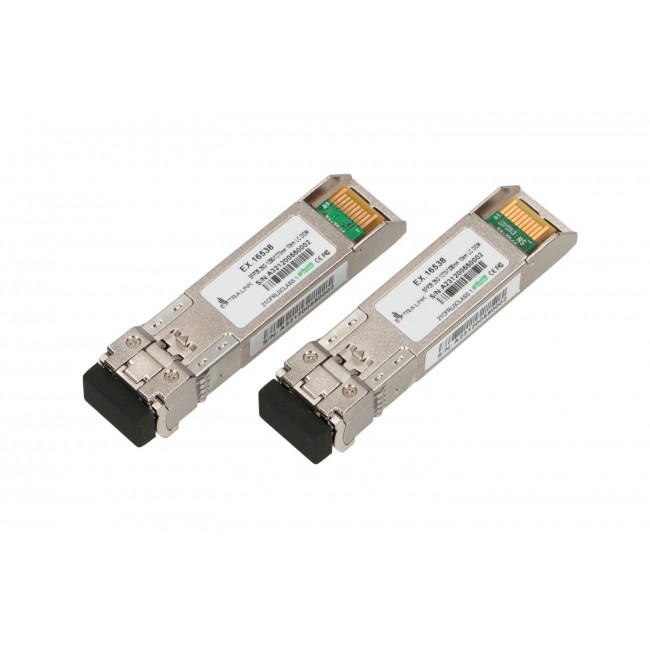 Extralink SFP28 WDM Module SFP28 25G 25Gbps 1270/1330nm, single mode, 10km, LC, DOM, pair Extralink SFP28 WDM Module SFP28 25G 25Gbps 1270/1330nm, single mode, 10km, LC, DOM, pair