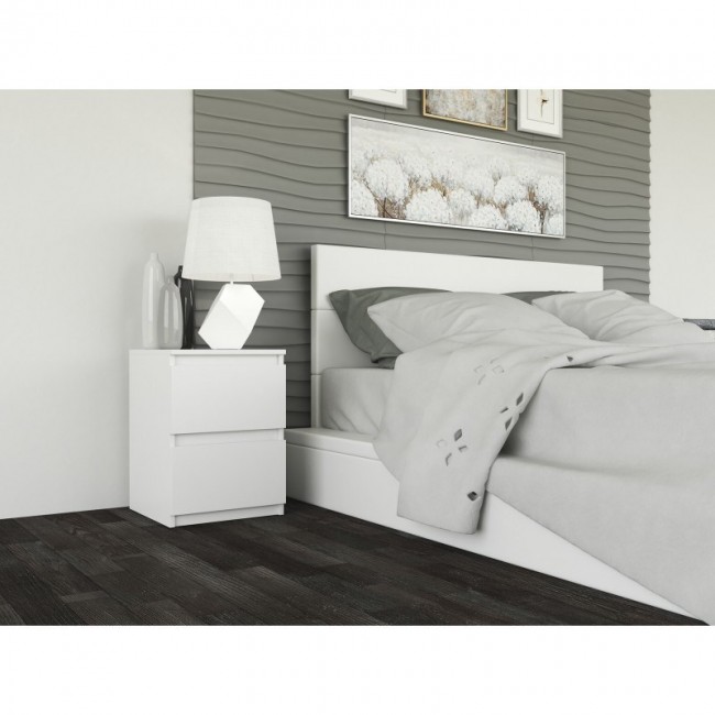 Topeshop M2 BIEL nightstand/bedside table 2 drawer(s) White Topeshop M2 BIEL nightstand/bedside table 2 drawer(s) White