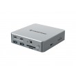 Conceptronic DONN25G 15-in-1 DisplayLink USB 3.2 Gen 2 Docking Station, Triple 4K60Hz Display, HDMI x 2, DisplayPort, USB-C 10Gbps x 2, USB-A 10Gbps x 2, USB-A 5Gbps x 2, SD, TF/MicroSD, GbE, Audio, DC in, Security Slot, PD 3.0