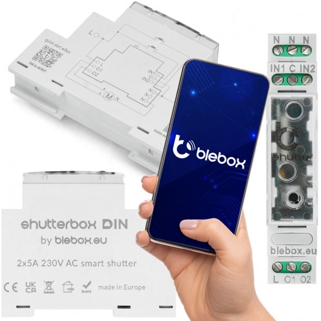 Modu sterowania roletami shutterbox din Blebox