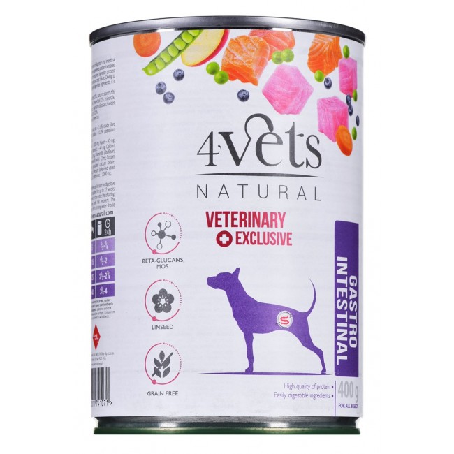 4VETS Natural Gastro Intestinal Dog - wet dog food - 400 g