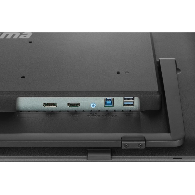 iiyama ProLite 27 Optical Bonded PCAP 10pt touchscreen monitor with IPS panel technology, edge-to-edge glass design, anti-fingerprint coating and a flexible stand