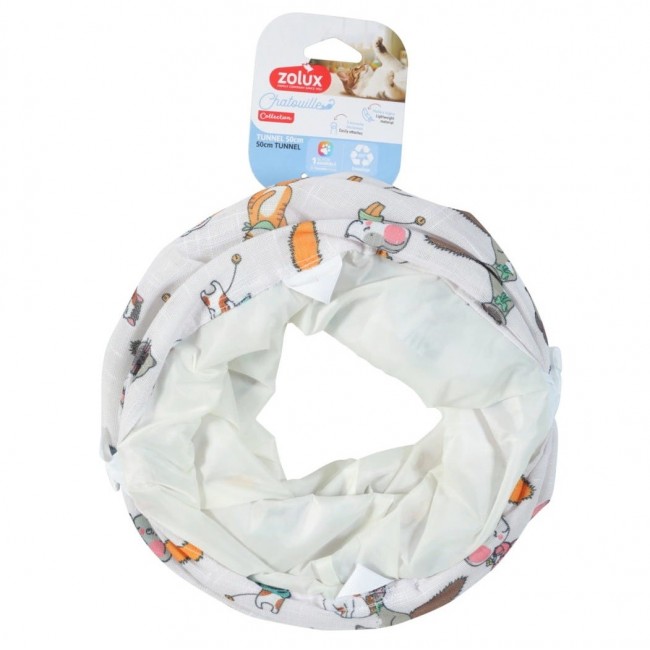 ZOLUX Chatouille Tunnel Cats and Mice Pattern - cat toy - 50cm
