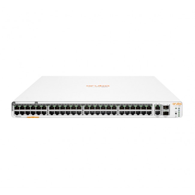 HPE Aruba Networking Networking Instant On Switch 40p Gigabit CL4 8p Gigabit CL6 PoE 2p 10GBT 2p SFP+ 600W 1960