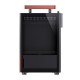 Jonsbo T6 PC Case, Mini-Tower, Mini-ITX, Tempered Glass, Wood, black