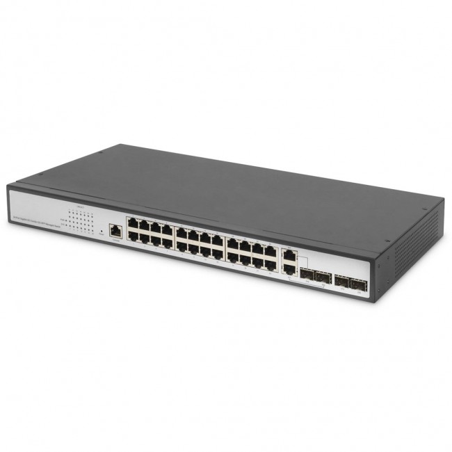 Digitus 24-Port Gigabit Switch, 19 Inch, Managed, 2 Uplinks