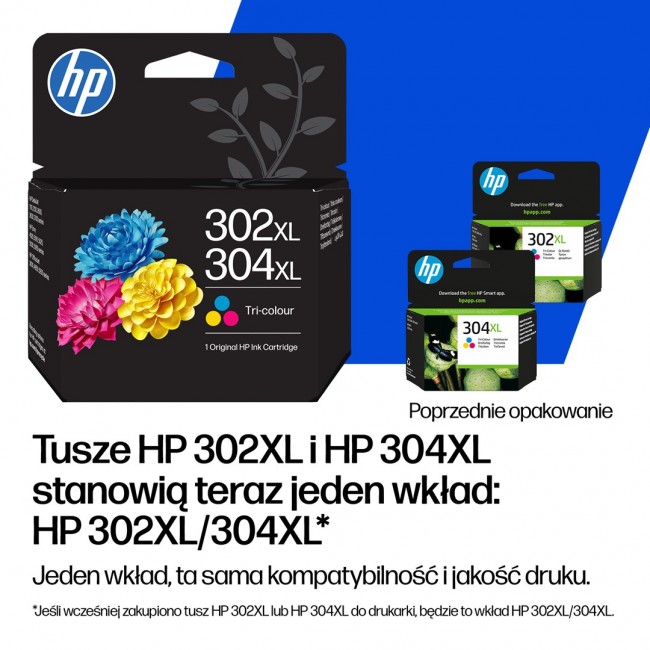 HP 302XL/304XL Tri-color Original Ink Cartridge