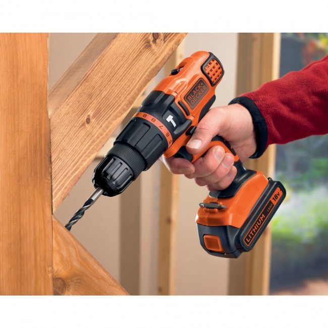 Black & Decker BDCH188N-XJ drill 1350 RPM Black, Orange