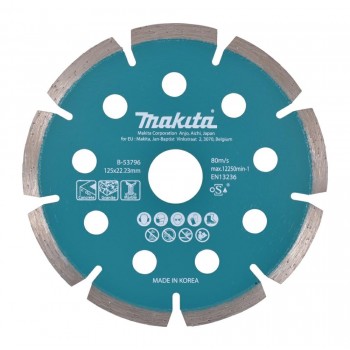MAKITA DIAMOND BLADE 125x22,23mm SEGMENT (DRY) CONCRETE, GRANITE, MARBLE