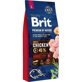 BRIT Premium by Nature Adult Large Chicken - dry dog food - 15 kg