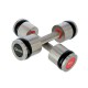 Chrome dumbbells 2x6 kg silicone elements HMS Premium HH06