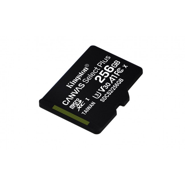 Kingston Technology 256GB micSDXC Canvas Select Plus 100R A1 C10 Single Pack w/o ADP Kingston Technology 256GB micSDXC Canvas Select Plus 100R A1 C10 Single Pack w/o ADP