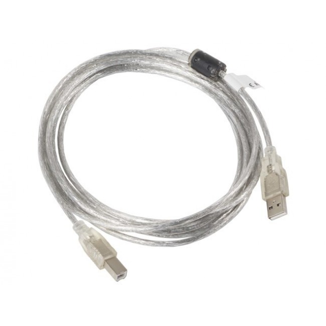Lanberg CA-USBA-12CC-0030-TR USB cable USB 2.0 3 m USB B Transparent Lanberg CA-USBA-12CC-0030-TR USB cable USB 2.0 3 m USB B Transparent
