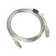 Lanberg CA-USBA-12CC-0030-TR USB cable USB 2.0 3 m USB B Transparent Lanberg CA-USBA-12CC-0030-TR USB cable USB 2.0 3 m USB B Transparent