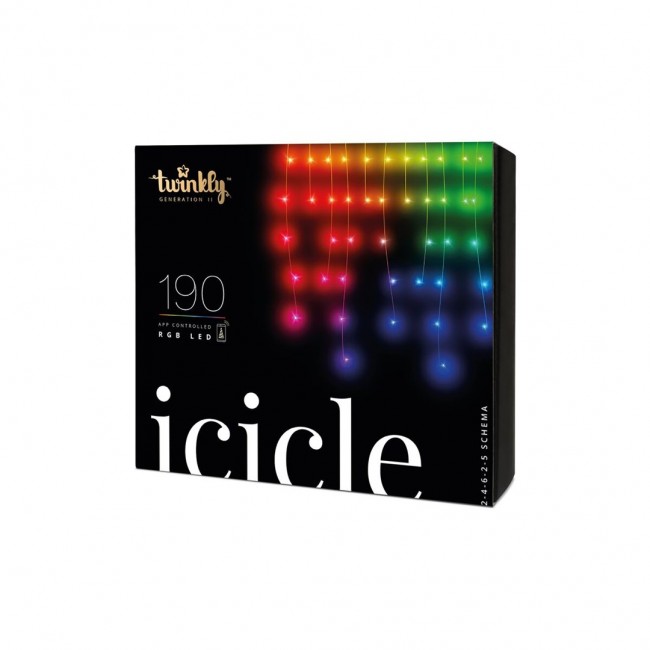 INTELLIGENT LED ICICLES TWINKLY 190 RGB 5X0.7M INTELLIGENT LED ICICLES TWINKLY 190 RGB 5X0.7M