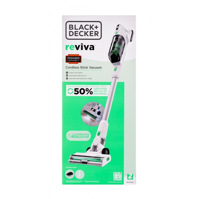 Black & Decker REVSV18D1 stick vacuum/electric broom 2-in-1 stick vacuum Battery Dry Bagless 0.5 L 36 W Green, White 2 Ah