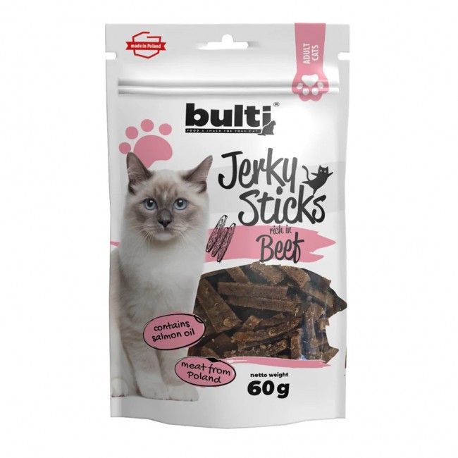 BULTI Jerky sticks rich in beef - cat treats - 60g BULTI Jerky sticks rich in beef - cat treats - 60g
