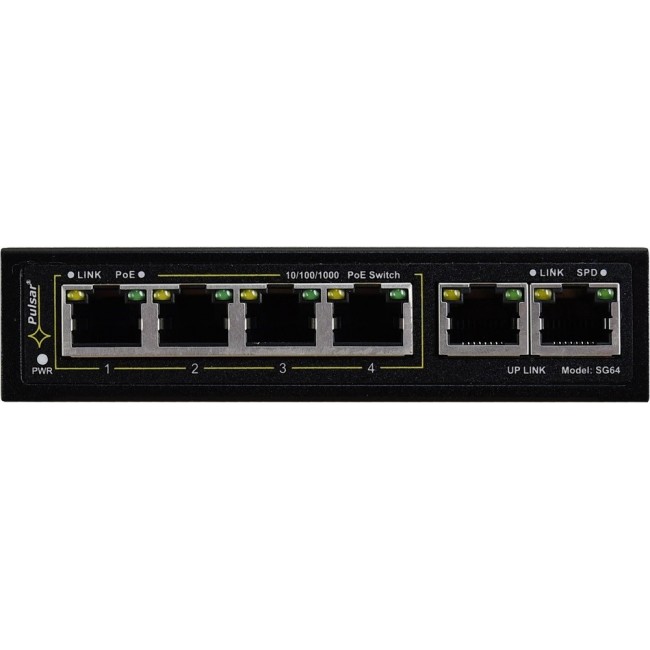 SWITCH GIGABIT POE 4+2 PULSAR SG64 SWITCH GIGABIT POE 4+2 PULSAR SG64