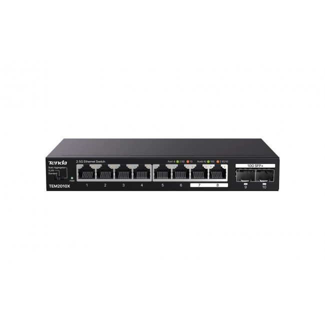 Tenda TEM2010X network switch 2.5G Ethernet (100/1000/2500) Desktop Black Tenda TEM2010X network switch 2.5G Ethernet (100/1000/2500) Desktop Black