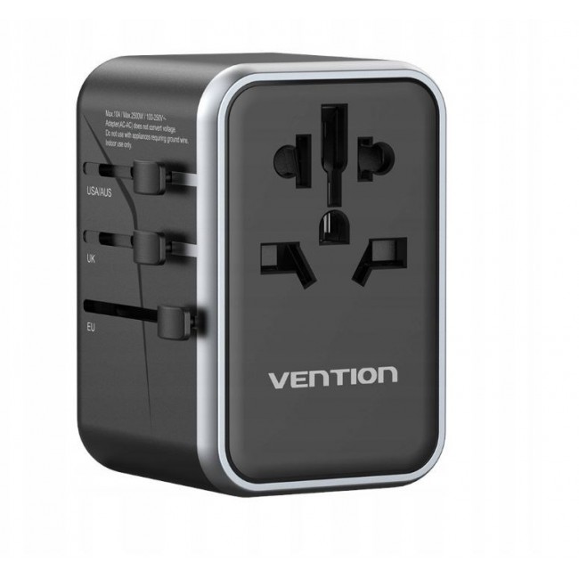 Vention 65W GaN Travel Adapter and Charger 2x USB-A 2x USB-C Vention 65W GaN Travel Adapter and Charger 2x USB-A 2x USB-C