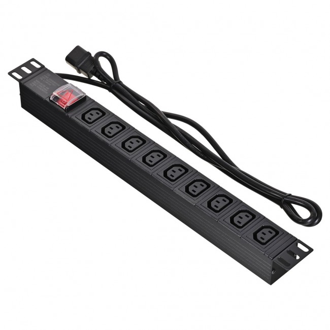 Alantec PZ010 power extension 1.8 m 9 AC outlet(s) Indoor Black
