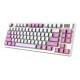 MSI FORGE GK600 TKL WIRELESS VIOLET keyboard Gaming USB + Bluetooth QWERTY Spanish Pink, Violet, White