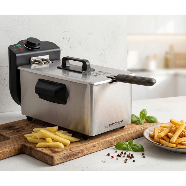 Esperanza FALAFEL Single 3 L Stand-alone 2200 W Deep fryer Black, White