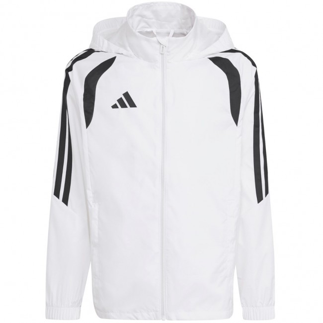 Kurtka dla dzieci adidas Tiro 26 League Windbreaker bia a JY9722 140cm