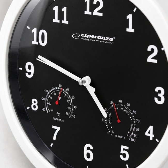Esperanza EHC016K Mechanical wall clock Round Black