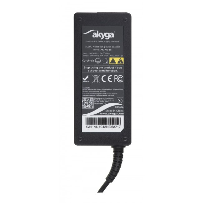 Akyga AK-ND-58 mobile device charger Indoor Black Akyga AK-ND-58 mobile device charger Indoor Black