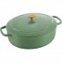 BALLARINI BELLAMONTE Cast iron pot oval 4.5 ltr, green