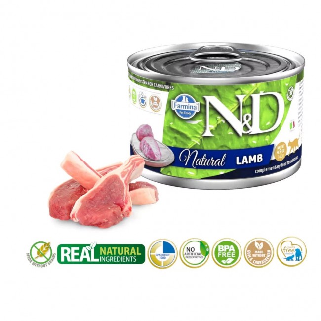 FARMINA N&D Cat Natural Lamb- wet cat food - 140 g