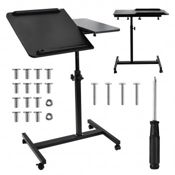 Maclean mobile desk/laptop stand, black, height adjustment 59-89cm, max. 30kg , MC-121 B
