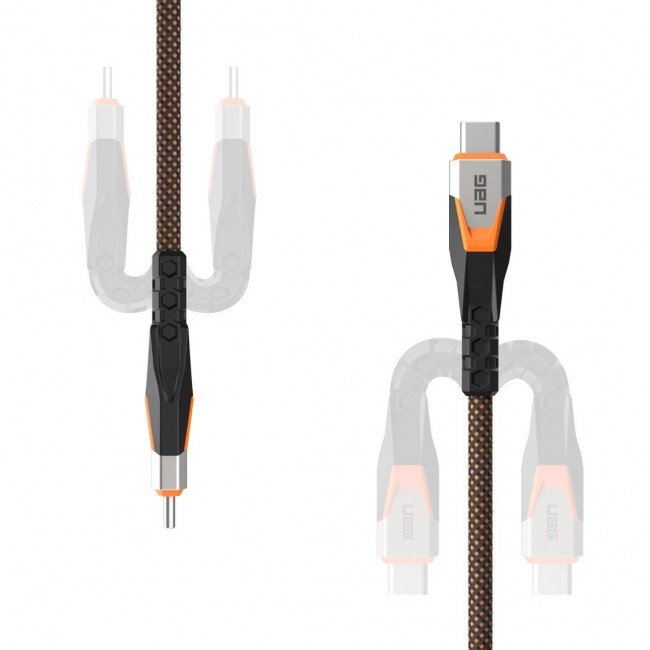 Urban Armor Gear 9B4415114097 USB cable USB 3.2 Gen 2x2 0.75 m USB C Black, Orange