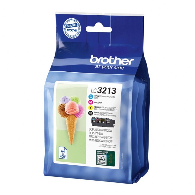 Brother LC3213VAL ink cartridge 4 pc(s) Original Black, Cyan, Magenta, Yellow Brother LC3213VAL ink cartridge 4 pc(s) Original Black, Cyan, Magenta, Yellow