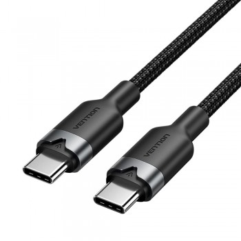 Vention USB-C to C cable, braided, 3A, 480Mbps, 60W, 2m, BK